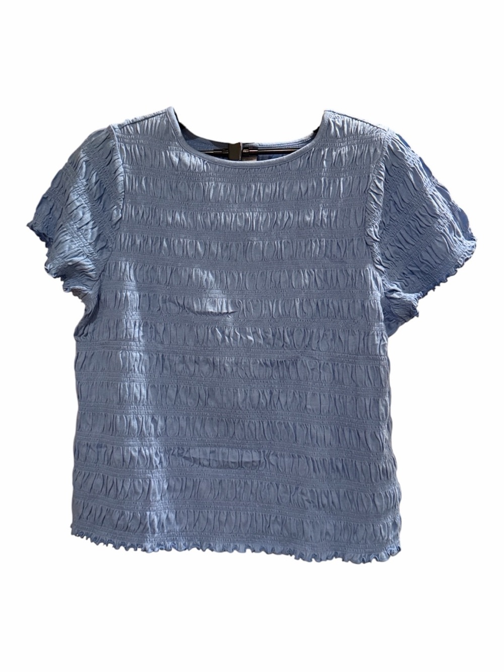 Old Navy periwinkle Blue Textured Short Sleeve Top. Size XXL Tall NWOT